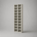 Meuble à chaussures vertical en MDF blanc avec 20 compartiments ouverts 60 x 30 x 180 cm